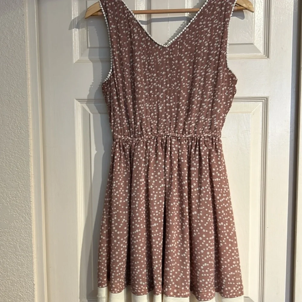 Double Zero Pleated Bodice Tank Dress Polka Dot - Picture 11 of 14